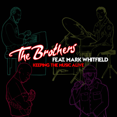 Cover of the Keeping the Music Alive EP — line drawings of musicians on black
